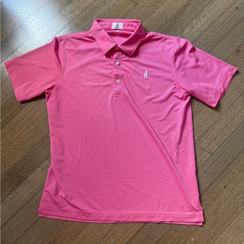Johnnie-o Pink Performance Polo Shirt boys 14